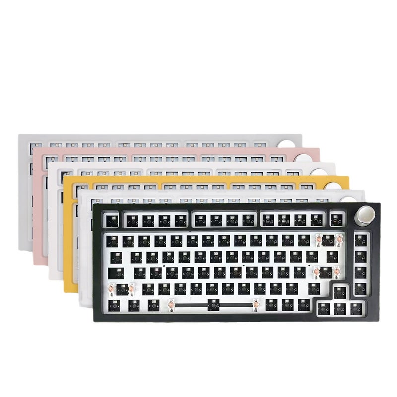 75 Three-Mode Rgb -Swappable Kit 82-Key Knob Mechanical Keyboard Gasket Structure Single-Mode Three-Mode 82 Keyboard - Image 5